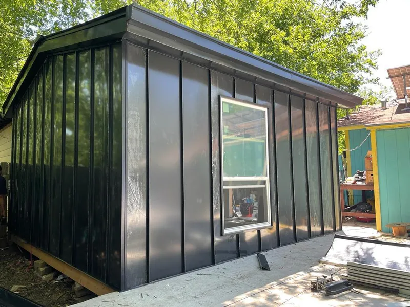 Black standing seam metal wall panels for Metal Roof Installation in Circleville